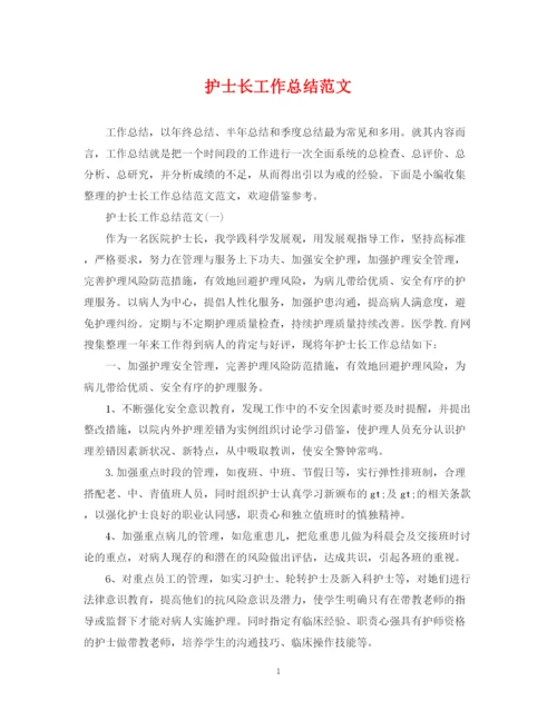 精编之护士长工作总结范文2.docx