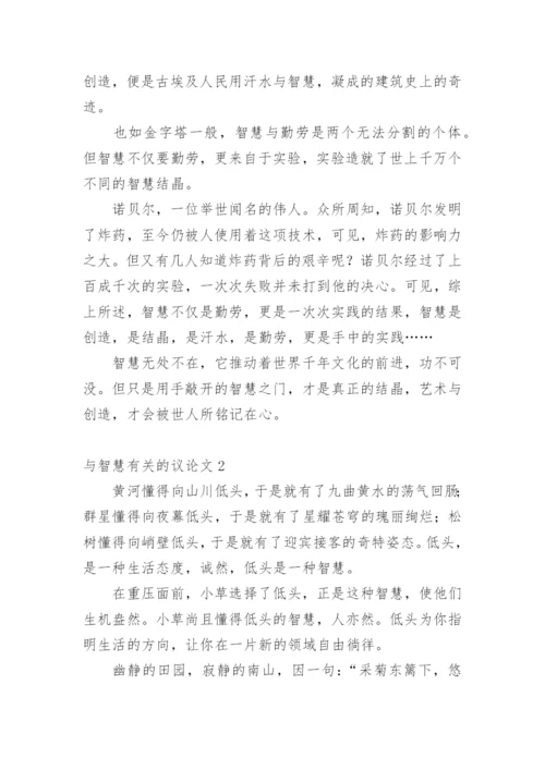 与智慧的议论文精选.docx