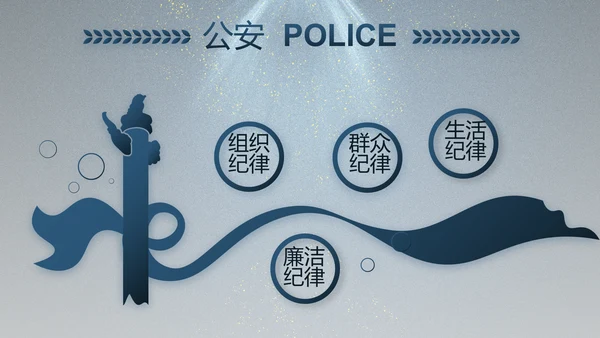 大气公安年终工作总结新年计划PPT
