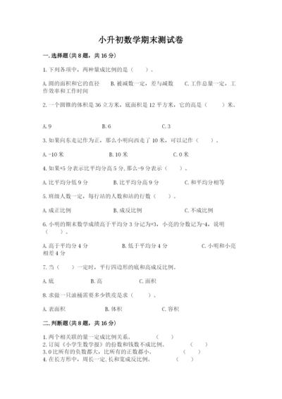 小升初数学期末测试卷【达标题】.docx