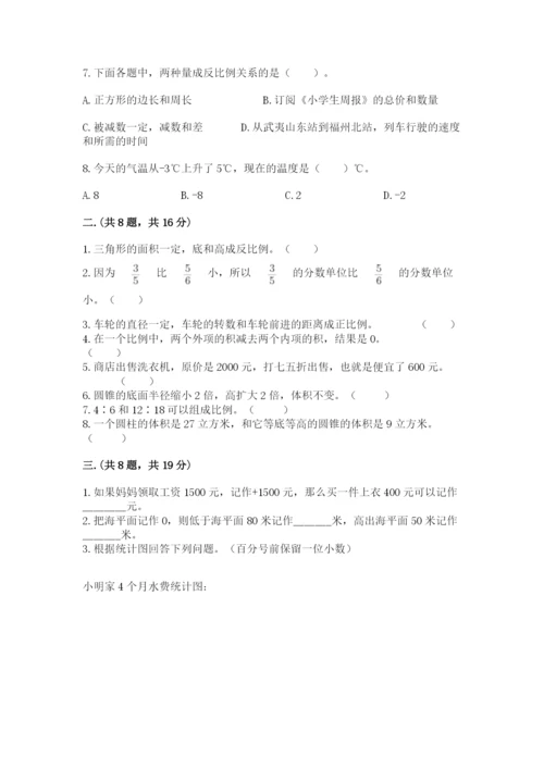小学数学六年级下册竞赛试题及参考答案【黄金题型】.docx