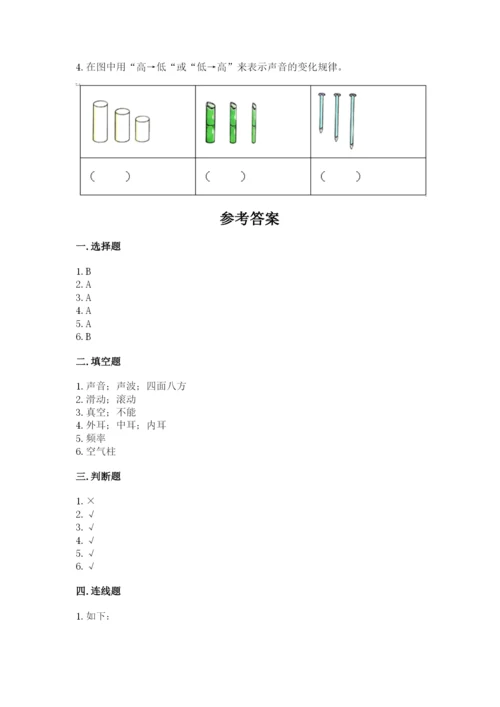 教科版四年级上册科学期末测试卷含完整答案（网校专用）.docx