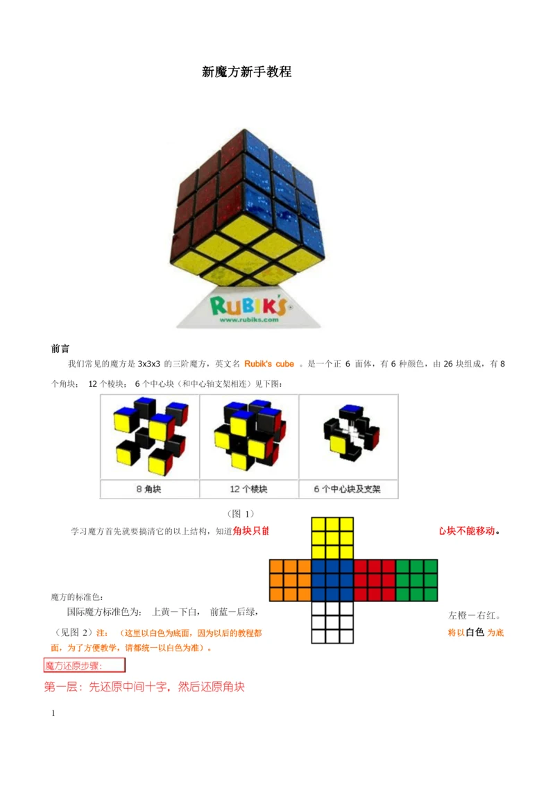 新手魔方公式图解.docx