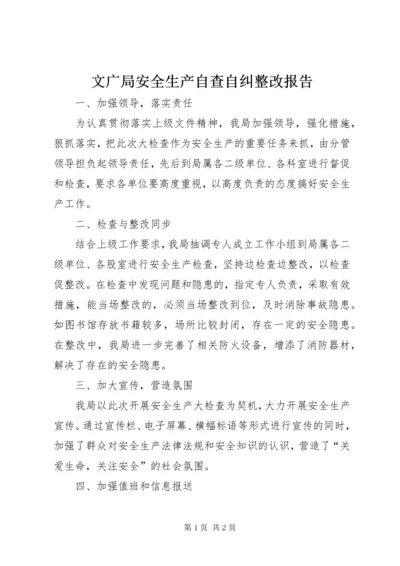 6文广局安全生产自查自纠整改报告.docx