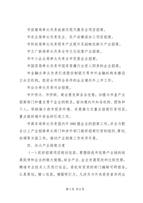 全县产业招商实施意见.docx