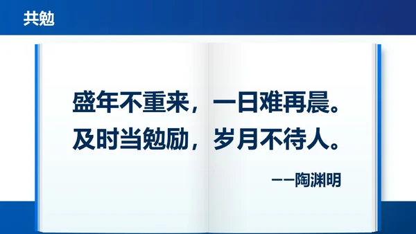 蓝色简约时间管理与提升工作效率商务通用PPT模板