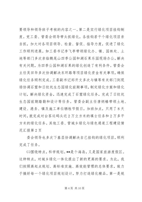 城乡绿化与绿色通道工程建设情况汇报 (6).docx