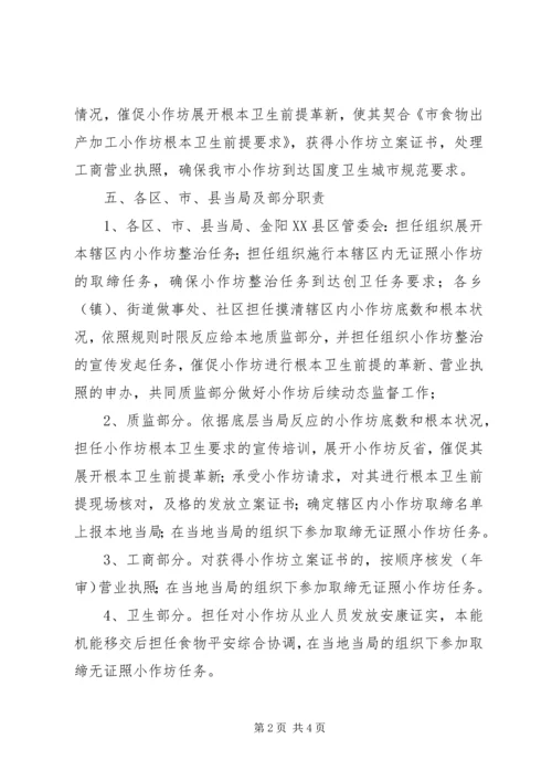 食品加工坊整顿指导方案.docx