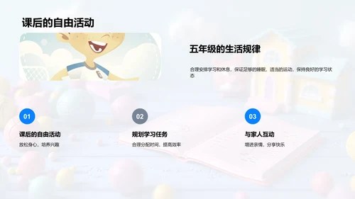 五年级学习生活总结PPT模板