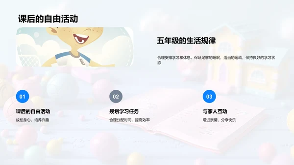 五年级学习生活总结PPT模板