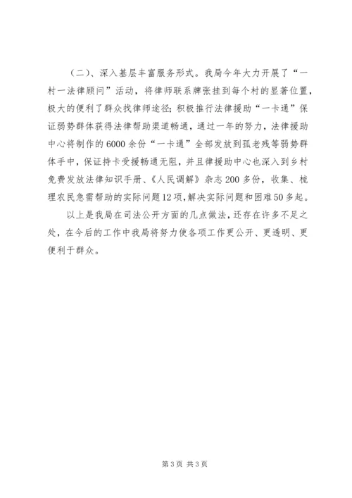 司法公开落实情况汇报材料.docx