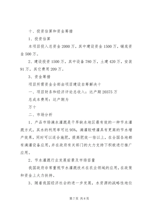 大棚蔬菜膜下滴灌节水灌溉工程项目可行性报告 (2).docx