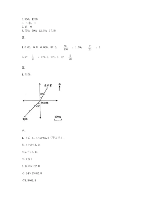 小学六年级数学毕业试题（原创题）.docx