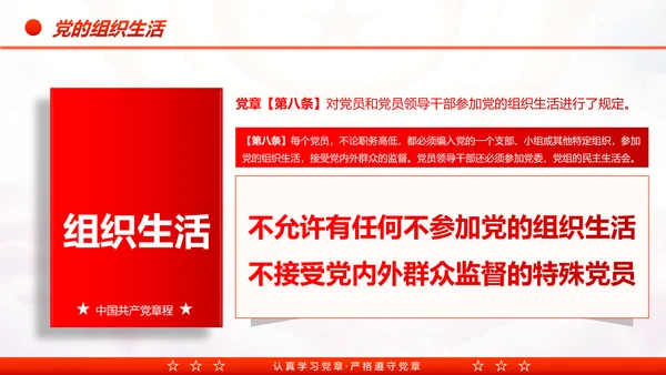 中国共产党章程党章党规学习解读PPT模板