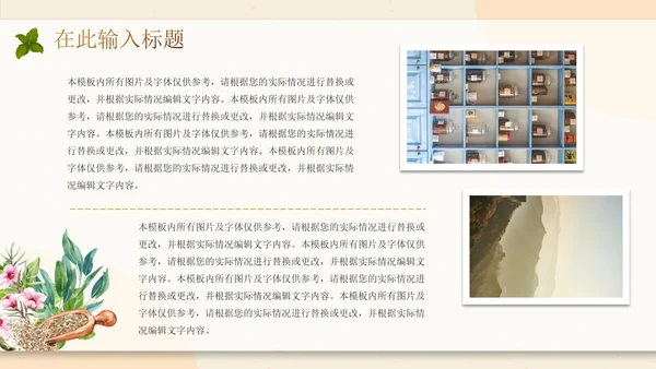 传统中国风中医中药养生主题PPT模板