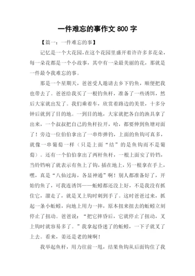 一件难忘的事作文800字.docx