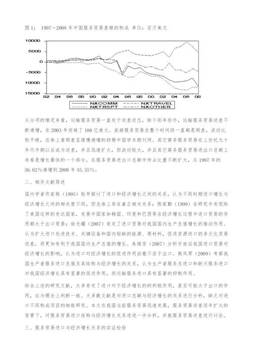 中国服务贸易进口结构与经济增长的实证分析-贸易逆差.docx