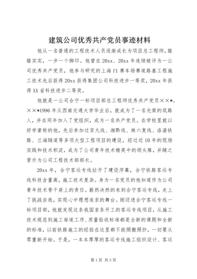 建筑公司优秀共产党员事迹材料 (2).docx