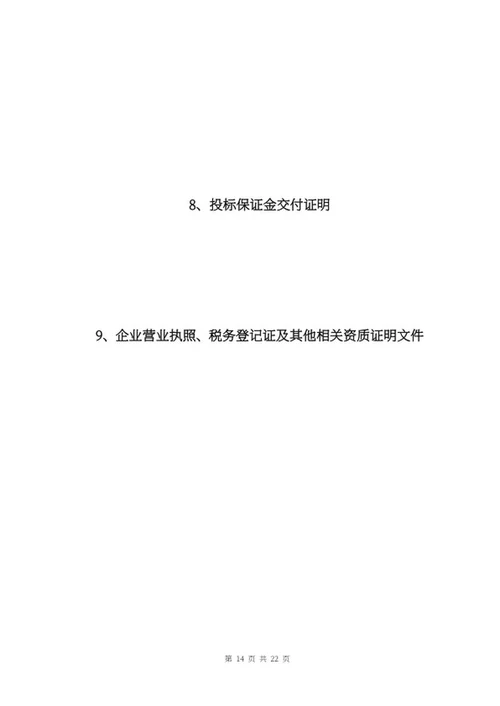 施工项目竞投标文件word模板
