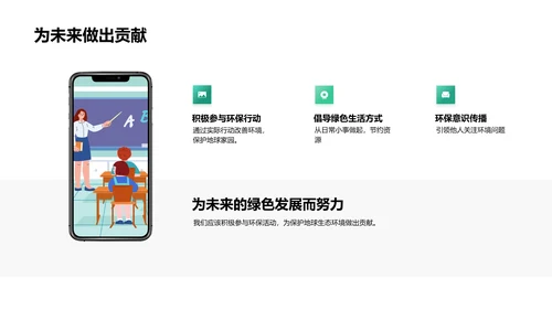 环保教育讲座PPT模板