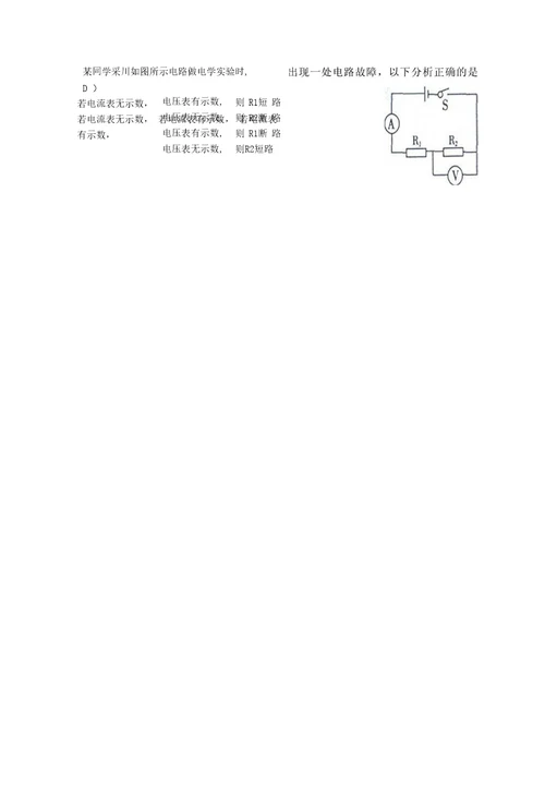 电路故障复习