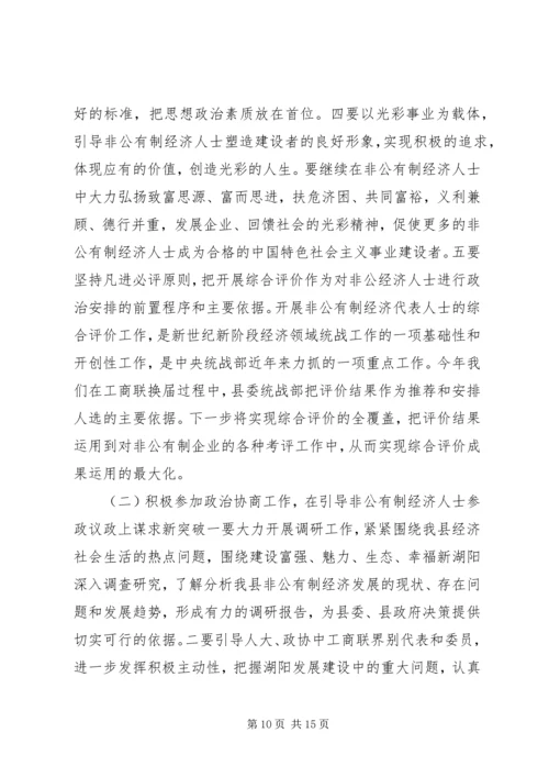 县工商联会员代表大会工作报告和主持词.docx