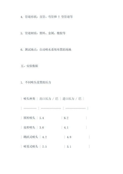 自动喷水系统放水实验报告