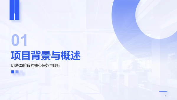 蓝色简约风Q2阶段性成果汇报PPT模板