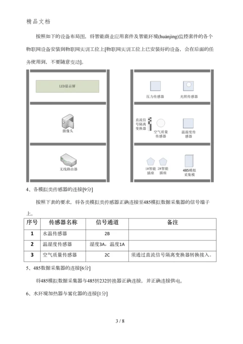 2014年全国职业技能大赛中职组“物联网技术应用与维护”样题.docx