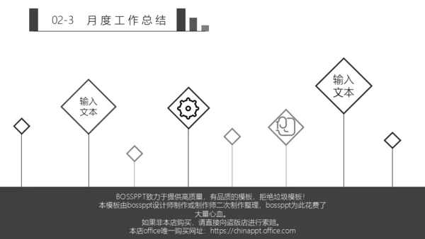 现代风月度计划总结汇报通用PPT模板