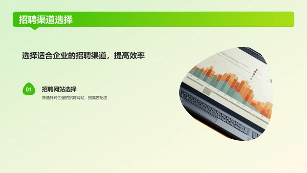 绿色3D风春季招聘PPT模板
