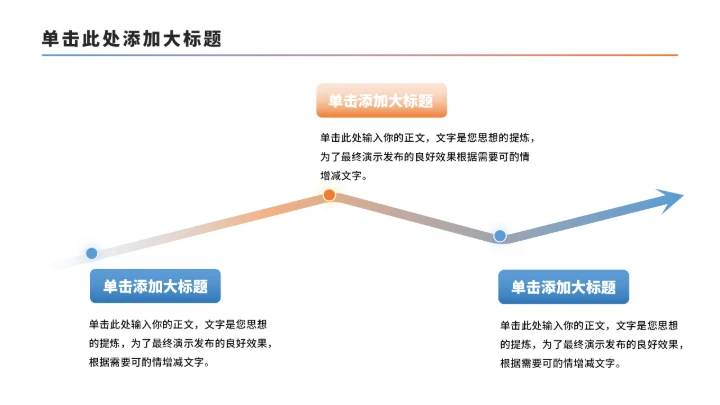简约3项流程时间轴PPT