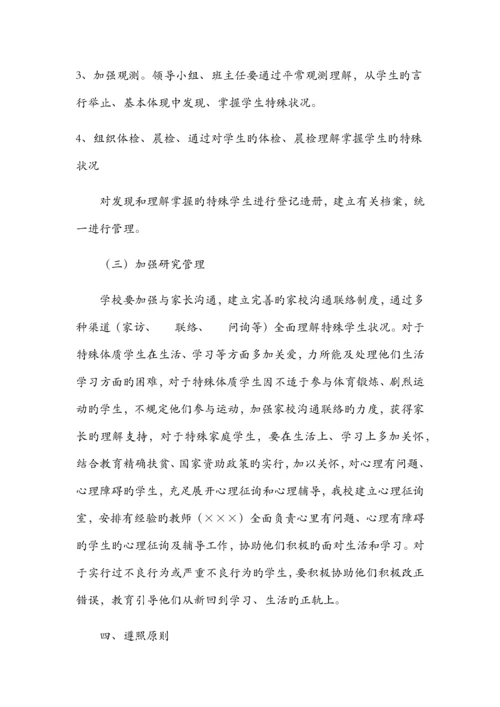 中学特殊学生管理方案.docx