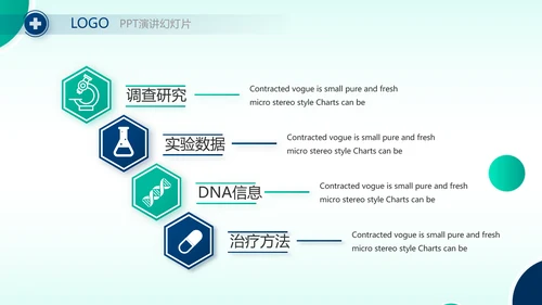 蓝色大气医疗医学年终工作总结PPT