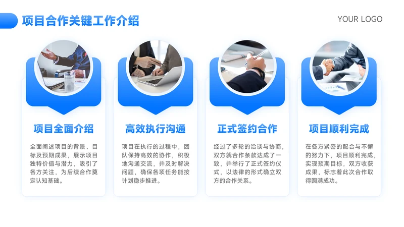 蓝色商务风图片展示