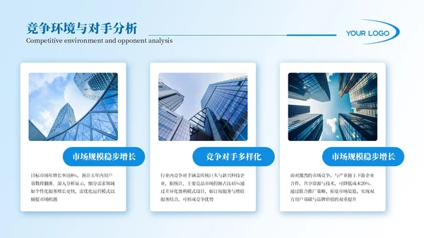 蓝色商务风创意商业计划书PPT模板