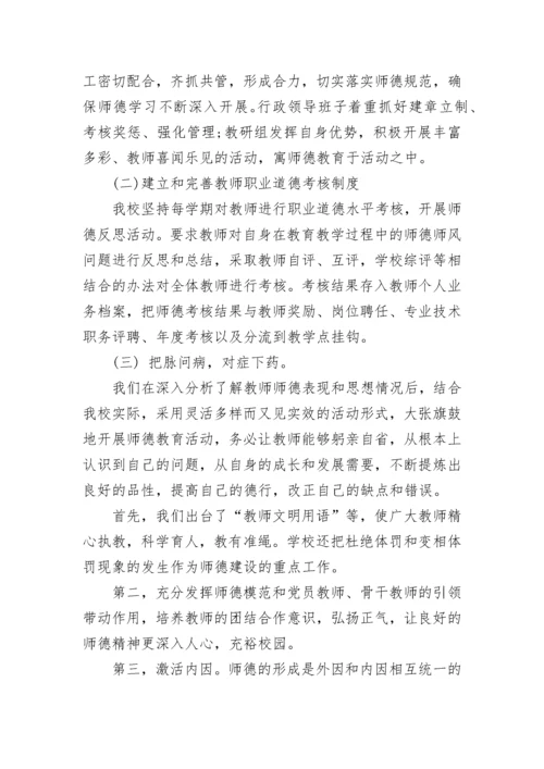 2023年师德师风工作总结.docx