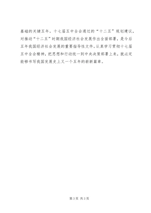 学习十七届五中全会心得体会 (12).docx