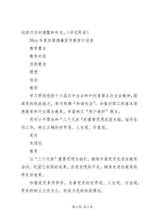 烟草局反腐倡廉宣传教育计划 (3).docx