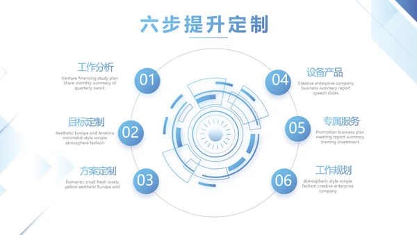 简约蓝色项目年度工作计划动态PPT