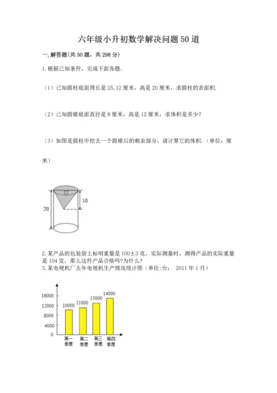 六年级小升初数学解决问题50道含答案【基础题】.docx