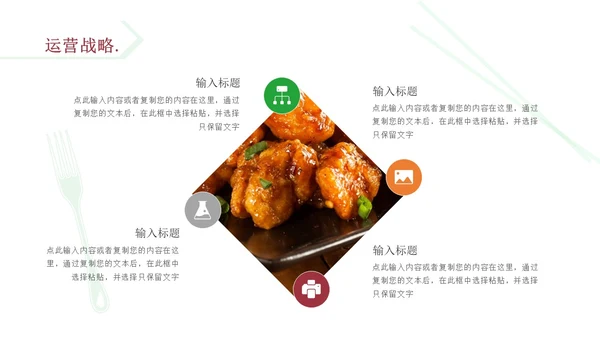 橙色商务风简约风餐厅商业计划书PPT模板