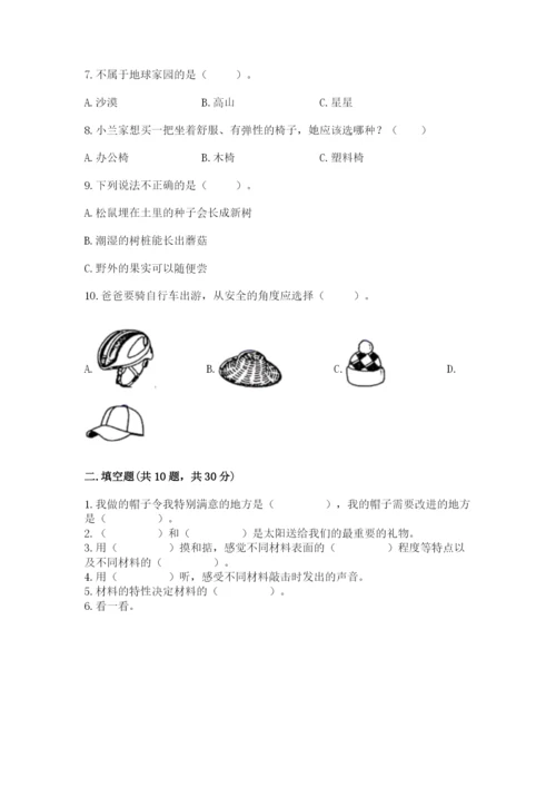 教科版科学二年级上册期末考试试卷（考点梳理）.docx