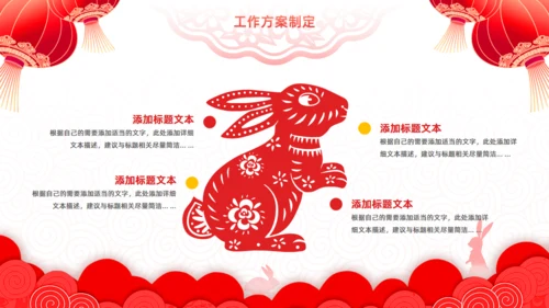 擂鼓春节风新年工作计划大鼓通用PPT模板