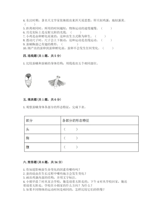 教科版科学三年级下册 期末测试卷带答案（精练）.docx