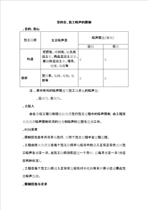 防噪音防污染防尘施工方案