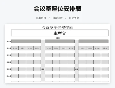 会议室座位安排表