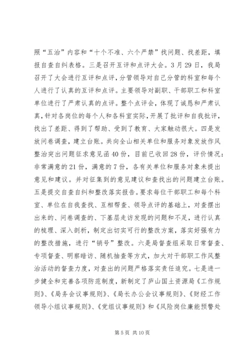 国土局工作督查情况汇报.docx