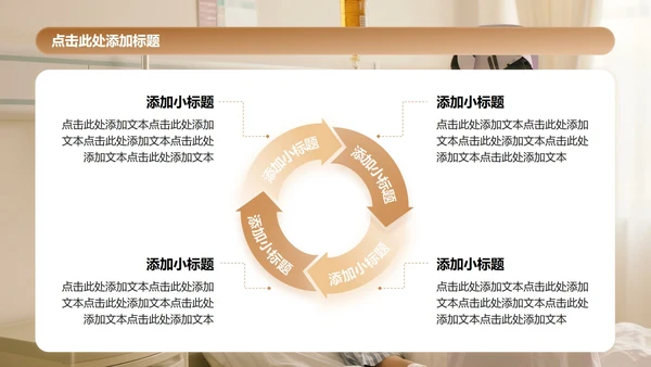 棕色简约风护理个案工作总结汇报PPT模板