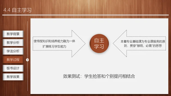 经典木纹质感教师教学说课通用PPT模板